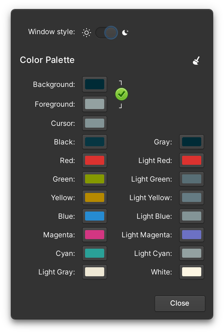 Custom style dialog